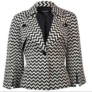Nine West Women's  Lapel Chevron Ponte Blazer